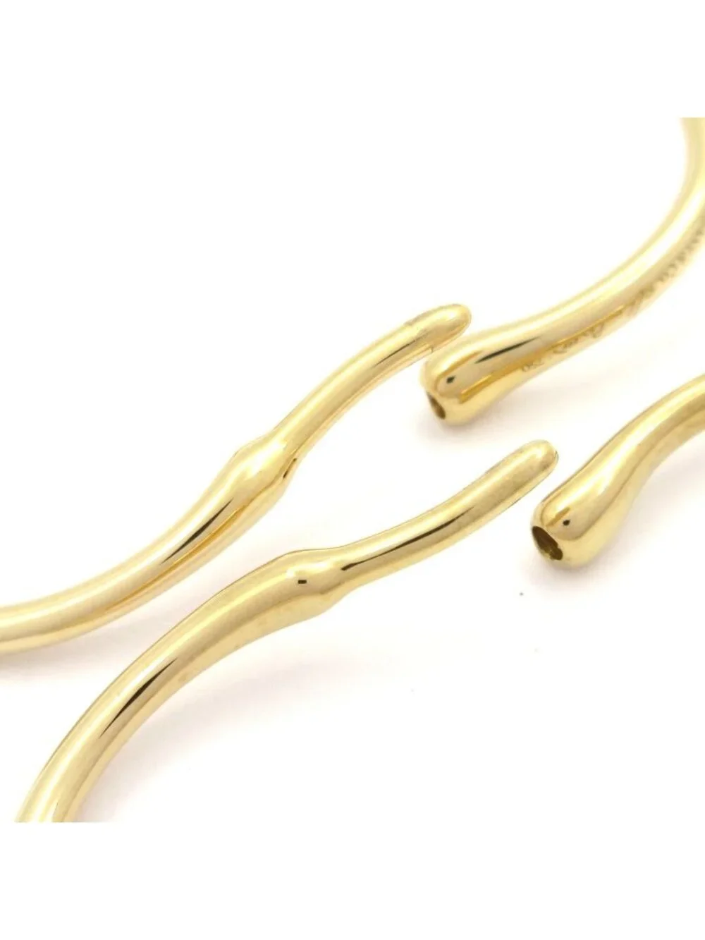 Tiffany & Co Earrings Open Heart Hoop Small 18k Yellow Gold